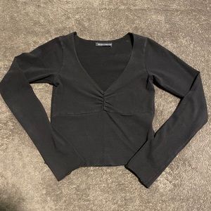 Brandy Melville Black Charlize Long Sleeve *rare